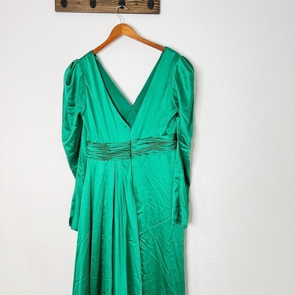 Mac Duggal Faux Wrap Long Sleeve A-Line Gown - Picture 6 of 10